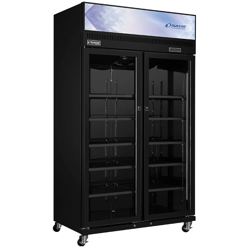 Armoire à boisson vitrée   2 portes avec fronton lumineux