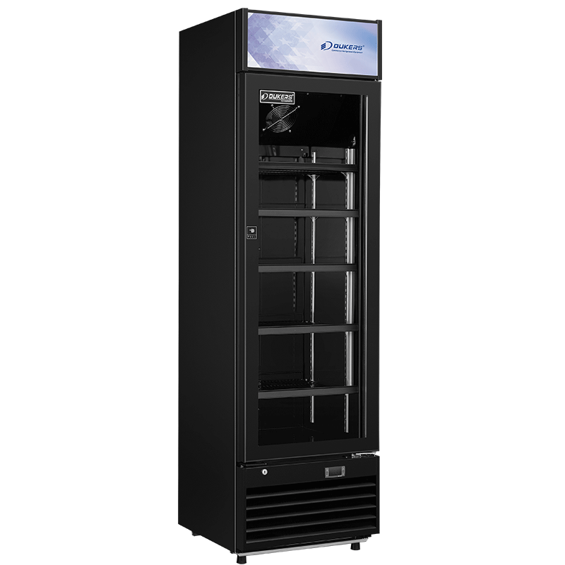 Armoire à boisson vitrée 1 porte avec fronton lumineux
