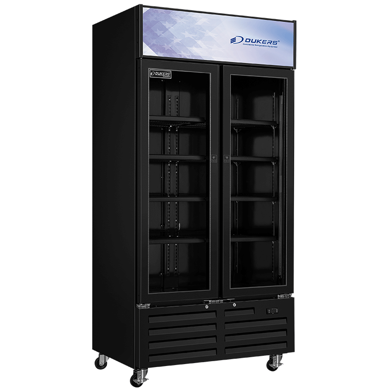 Armoire à boisson vitrée  2 portes avec fronton lumineux