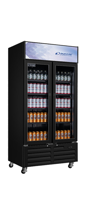 Armoire à boisson vitrée  2 portes avec fronton lumineux