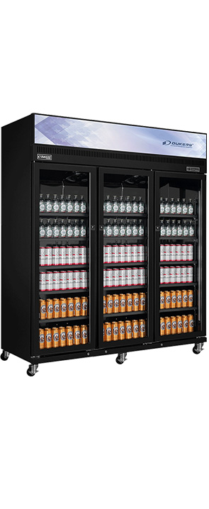 Armoire à boisson vitrée  3 portes avec fronton lumineux