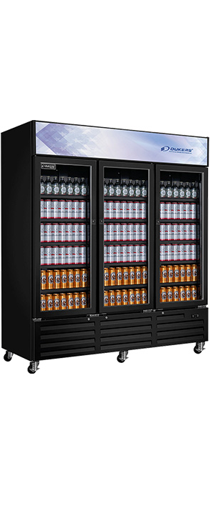 Armoire à boisson vitrée   3 portes avec fronton lumineux