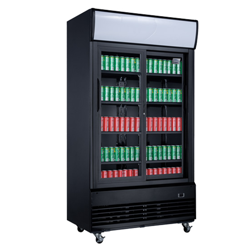 2-Door Glass Door Display Fridge with Lightbox
