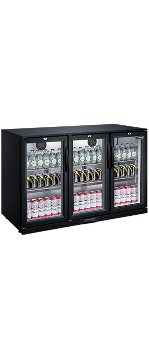 Arrière-bar réfrigéré 3 portes  battantes