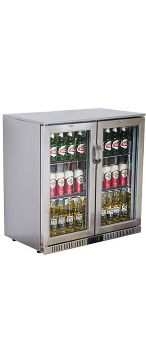 Arrière-bar réfrigéré 2 portes battantes